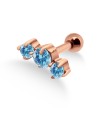 Aquamarine Triple Stones Helix Ear Piercing TIP-252s-AQ